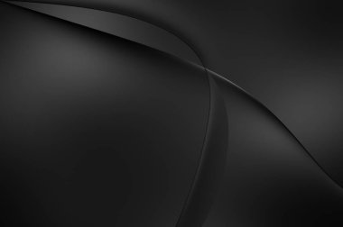 Web sitesi, poster, marka kimliği, broşür, sunum şablonu için lüks koyu bir arka plan. Dalgalı şekilli kaliteli tasarım. Dalgalanmalı soyut arkaplan. Pankart veya kapak tasarımı için dekorasyon.