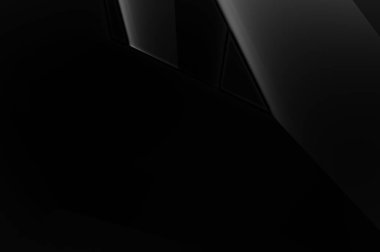 Lüks minimalist tasarım. Fütürist şablon. Karanlık elementleri olan birinci sınıf soyut duvar kâğıdı. Zarif bir zemin. Siyah üç boyutlu geometrik arkaplan. Poster, broşür, sunum için tasarım.