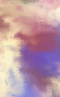 Modern fırça darbeleri. Poster, duvar sanatı, afiş, kart, kitap kapağı veya ambalaj için rahatlatıcı kompozisyonun yumuşak renkli çizimi. Pastel renklerle suluboya. 