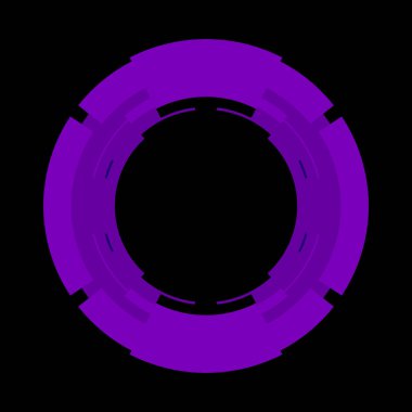 Fütürist dairesel gövde arayüzü elementi. Soyut çember geometrik arkaplan. Dijital teknolojinin grafiksel çizimi.