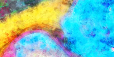 Kova desenli illüstrasyon. Çağdaş ve modern doku. Soyut renk boyama arka planı. Yaratıcı ve sanatsal duvar kağıdı. Fırçalanmış şekilleri ve lekeleri olan sanatsal duvar..