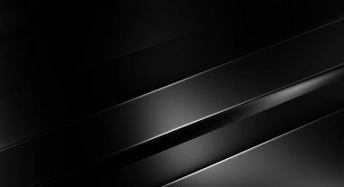 Geometrik katmanlı 3 boyutlu siyah arkaplan. Soyut koyu fütüristik duvar kağıdı. Zarif, parlak çizgili arka plan. Poster, broşür, sunum ve web sitesi için geometrik şablon tasarımı.