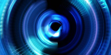 Fotoğraf makinesi konsepti. Soyut arkaplan. Dönen ışık ışınları. Hareketli kavramsal duvar kağıdı. Grafik dijital illüstrasyon. Parlayan neon ışıkları. Parlak sunum tasarım şablonu.