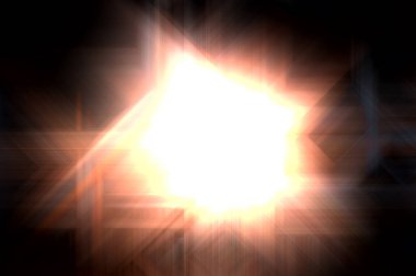 Parlak prizma arayüzü elementi. Soyut alevli geometrik arkaplan. Dijital teknolojinin grafiksel çizimi.