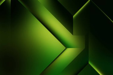 3 boyutlu illüstrasyon. Moda, basit geometrik renk gradyan arkaplan. Geometrik dinamik şekiller. Gölgeli teknoloji dijital şablonu ve gradyan arkaplanda ışıklar.  