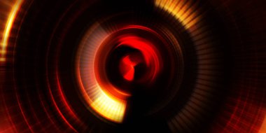 Parlayan neon ışıkları. Parlak sunum tasarım şablonu. Fotoğraf makinesi konsepti. Soyut arkaplan. Dönen ışık ışınları. Hareketli kavramsal duvar kağıdı. Grafik dijital illüstrasyon. 