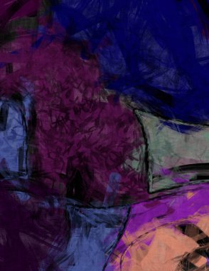 Tuval üzerinde etkileyici fırçalanmış resim. Kaotik resim. Taranmış Boyalı Soyut Arkaplan. Fırça darbesi ile boyanmış. Kaos duvarı sanatı. Sanatsal canlılık ve renkli duvar kağıdı.