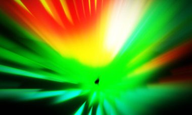 Siyah zemin üzerinde ışık parçacığı izleri. Parlayan parçacıkları ve çizgileri olan ışık patlaması yıldızı. Güzel hareketli soyut ışınlar duvar kağıdı. Renkli Patlama grafiği. Işık ışınlarının patlaması. 