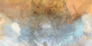 Soyut arkaplanda pürüzlü fırça darbeleri. Fırça boyası. Renkli boya darbeleri. Eşsiz duvar sanatı. Tuvaldeki modern sanat. Renkli çağdaş sanat eserleri.