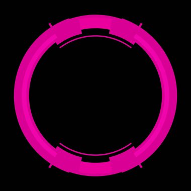 Fütürist dairesel gövde arayüzü elementi. Soyut çember geometrik arkaplan. Dijital teknolojinin grafiksel çizimi.