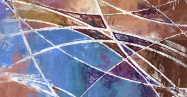 Tuval üzerinde etkileyici fırçalanmış resim. Soyut doku. 2D çizim. Geniş fırça darbeleri. Modern dijital sanat. Çağdaş fırça. Modern ifade. Popüler biçim boyanmış resim.