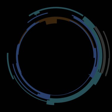 Fütürist dairesel gövde arayüzü elementi. Soyut çember geometrik arkaplan. Dijital teknolojinin grafiksel çizimi.