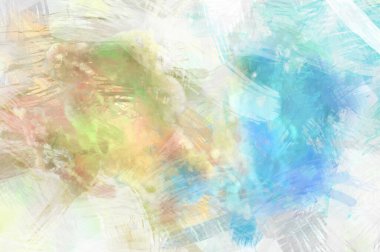 Soyut arkaplanda pürüzlü fırça darbeleri. Fırça boyası. Renkli boya darbeleri. Eşsiz duvar sanatı. Tuvaldeki modern sanat. Renkli çağdaş sanat eserleri.