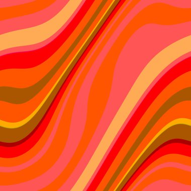 Renkli, dikişsiz şerit deseni. Soyut yüzey arkaplanı. Renkli duvar kağıtları. Retro parlak minimalist malzeme. Tekstil baskısı. Dekoratif motif.