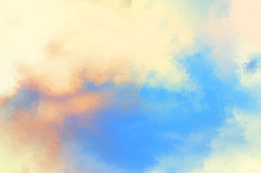 Modern fırça darbeleri. Poster, duvar sanatı, afiş, kart, kitap kapağı veya ambalaj için rahatlatıcı kompozisyonun yumuşak renkli çizimi. Pastel renklerle suluboya. 