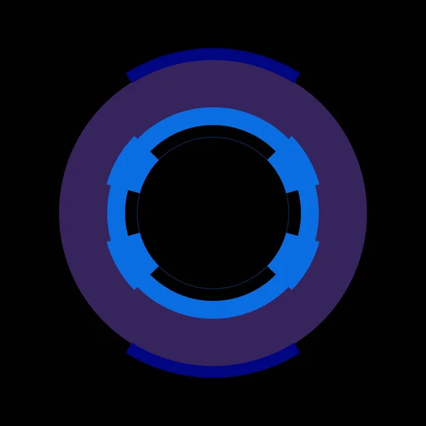 Futurisztikus Kör Alakú Hud Interfész Elem Absztrakt Kör Geometriai Háttér — Stock Fotó