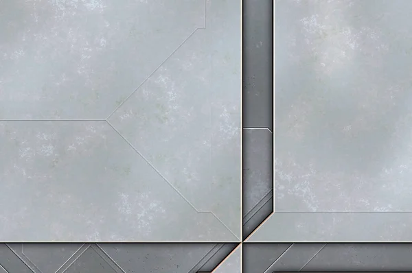 Panele Warstwowe Futurystyczna Abstrakcyjna Tapeta Geometryczne Technologiczne Tło Odbijające Metalowa — Zdjęcie stockowe