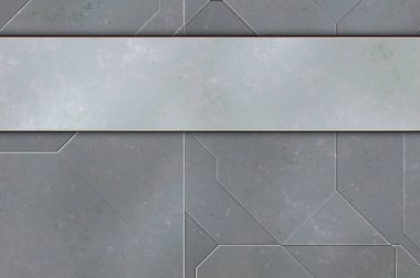 Katmanlı paneller. Fütürist soyut duvar kağıdı. Geometrik teknolojik yansıtıcı arka plan 3D metalik doku. Uzay gemisi desen yüzeyi.