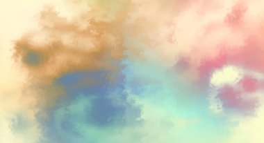 Modern fırça darbeleri. Poster, duvar sanatı, afiş, kart, kitap kapağı veya ambalaj için rahatlatıcı kompozisyonun yumuşak renkli çizimi. Pastel renklerle suluboya. 