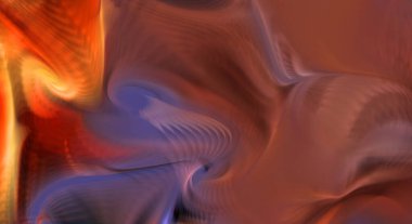 Hareketli girdapların soyut çizimi. Titreşimli renkli kıvrımların dönen akışı. Kıvrımlı ve kıvrımlı arka plan ve çizgiler. Garip duvar kâğıdı tasarımı. Dalgalanma arkaplanı.