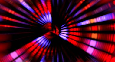 Siyah arkaplanda dönen ışık gösterisi. Lüks çizgiler. Parlak kıvrımlı duvar kağıdı. Uzay tüneli. Dönen ışık çemberi ya da maytap izi. Parlak konsept çizimi.