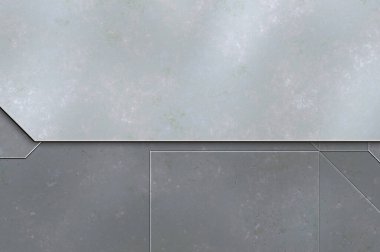 Katmanlı paneller. Fütürist soyut duvar kağıdı. Geometrik teknolojik yansıtıcı arka plan 3D metalik doku. Uzay gemisi desen yüzeyi.