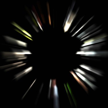 Canlı ve canlı ışık parlamalarının serin arkaplanı. Renkli parlak ışıklar patlama efektiyle görüntülenir. Parlak renkli arkaplan.