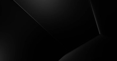 Lüks minimalist tasarım. Fütürist şablon. Karanlık elementleri olan birinci sınıf soyut duvar kâğıdı. Zarif bir zemin. Siyah üç boyutlu geometrik arkaplan. Poster, broşür, sunum için tasarım.