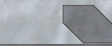 Katmanlı paneller. Fütürist soyut duvar kağıdı. Geometrik teknolojik yansıtıcı arka plan 3D metalik doku. Uzay gemisi desen yüzeyi.