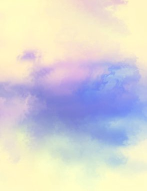 Modern fırça darbeleri. Poster, duvar sanatı, afiş, kart, kitap kapağı veya ambalaj için rahatlatıcı kompozisyonun yumuşak renkli çizimi. Pastel renklerle suluboya. 