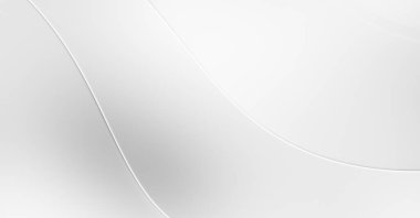 3 boyutlu illüstrasyon. Beyaz kıvrımlı yüzey. Lüks dokuma duvar kağıdı. Zarif bir zemin. Soyut fütüristik geçmiş. Minimalist geometrik kapak tasarımı. Çarpık beyaz çizgiler.