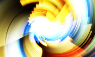 Dönen Işık gösterisi arka planı. Canlı renklerle donatılmış ruhani enerji girdabı. Renkli canlı hareket çizimi. Tanıtım geçmişi. Kutlama grafiği.