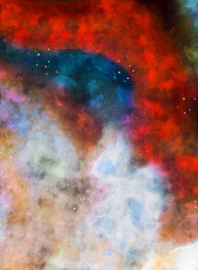 Kova desenli illüstrasyon. Çağdaş ve modern doku. Soyut renk boyama arka planı. Yaratıcı ve sanatsal duvar kağıdı. Fırçalanmış şekilleri ve lekeleri olan sanatsal duvar..