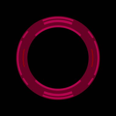 Fütürist dairesel gövde arayüzü elementi. Soyut çember geometrik arkaplan. Dijital teknolojinin grafiksel çizimi.