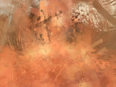 Soyut arkaplanda pürüzlü fırça darbeleri. Fırça boyası. Renkli boya darbeleri. Eşsiz duvar sanatı. Tuvaldeki modern sanat. Renkli çağdaş sanat eserleri.