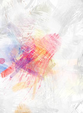 Soyut arkaplanda pürüzlü fırça darbeleri. Fırça boyası. Renkli boya darbeleri. Eşsiz duvar sanatı. Tuvaldeki modern sanat. Renkli çağdaş sanat eserleri.