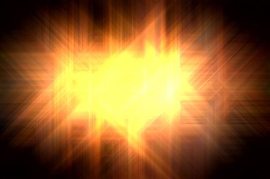 Parlak prizma arayüzü elementi. Soyut alevli geometrik arkaplan. Dijital teknolojinin grafiksel çizimi.