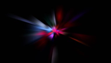 Parlayan yıldızın patlaması. Dinamik renkli arkaplan resmi. Parıldayan ışıklar duvar kağıdı. Tasarımınız için canlı şablon.