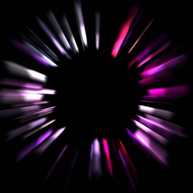 Canlı ve canlı ışık parlamalarının serin arkaplanı. Renkli parlak ışıklar patlama efektiyle görüntülenir. Parlak renkli arkaplan.