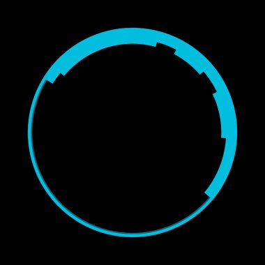 Fütürist dairesel gövde arayüzü elementi. Soyut çember geometrik arkaplan. Dijital teknolojinin grafiksel çizimi.