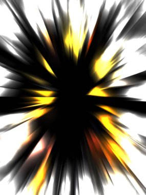 Siyah arkaplanda izole edilmiş dinamik ışık ışınları. Parlayan renkli ışık parçacıklarının grafiksel 2d çizimi.