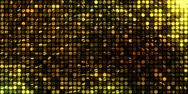 Parlayan ışıklar siyah arka planda parti izleri. Sahne veya stadyum ışıklarının dijital illüstrasyonu. Parlak desenli duvar kağıdı. Sahne ışıkları ile renkli ışıkların ihtişamlı arkaplanı.