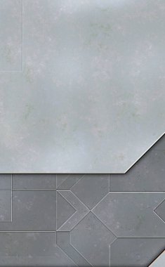 Katmanlı paneller. Fütürist soyut duvar kağıdı. Geometrik teknolojik yansıtıcı arka plan 3D metalik doku. Uzay gemisi desen yüzeyi.