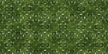 Renkli kumaş arka planında moda tarzında gümüş örgü süsü olan lüks, kusursuz bir şablon. Duvar kağıtları ve tekstil baskısı için tasarım. Lüks, ışıl ışıl metalimsi fantezi dokusu.