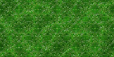 Renkli kumaş arka planında moda tarzında gümüş örgü süsü olan lüks, kusursuz bir şablon. Duvar kağıtları ve tekstil baskısı için tasarım. Lüks, ışıl ışıl metalimsi fantezi dokusu.