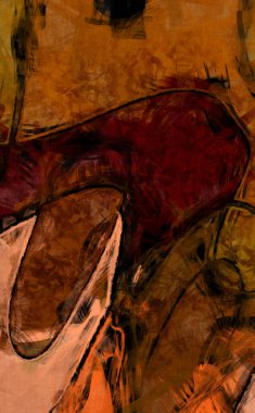 Tuval üzerinde etkileyici fırçalanmış resim. Kaotik resim. Taranmış Boyalı Soyut Arkaplan. Fırça darbesi ile boyanmış. Kaos duvarı sanatı. Sanatsal canlılık ve renkli duvar kağıdı.