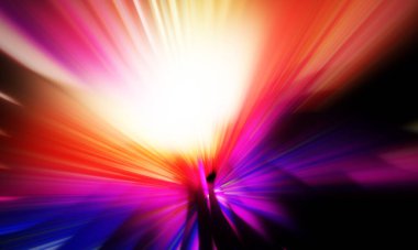 Siyah zemin üzerinde ışık parçacığı izleri. Parlayan parçacıkları ve çizgileri olan ışık patlaması yıldızı. Güzel hareketli soyut ışınlar duvar kağıdı. Renkli Patlama grafiği. Işık ışınlarının patlaması. 