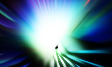 Siyah zemin üzerinde ışık parçacığı izleri. Parlayan parçacıkları ve çizgileri olan ışık patlaması yıldızı. Güzel hareketli soyut ışınlar duvar kağıdı. Renkli Patlama grafiği. Işık ışınlarının patlaması. 