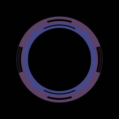 Fütürist dairesel gövde arayüzü elementi. Soyut çember geometrik arkaplan. Dijital teknolojinin grafiksel çizimi.
