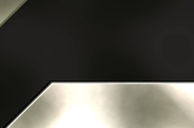 Üç boyutlu metalik doku. Uzay gemisi desenli yüzey. Aydınlık ve karanlık paneller. Fütürist soyut duvar kağıdı. Geometrik teknolojik yansıtıcı arkaplan.